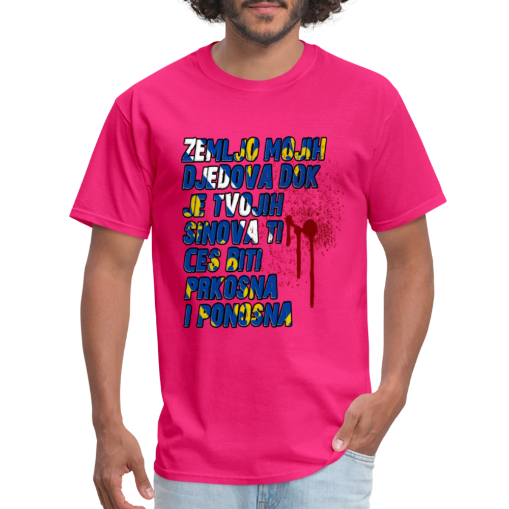 Zemljo mojih djedova | Majica kratki rukav - fuchsia