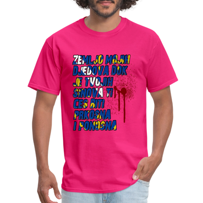 Zemljo mojih djedova | Majica kratki rukav - fuchsia