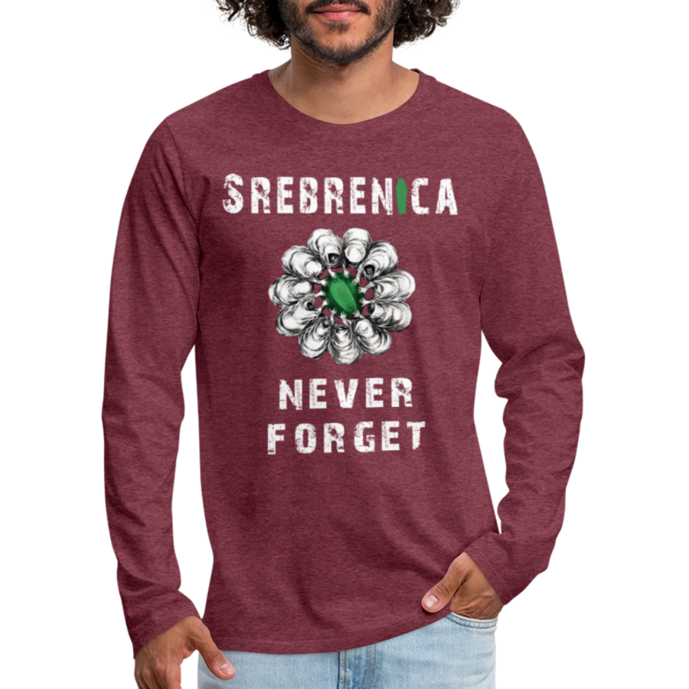 Srebrenica | Majica dugi rukav - heather burgundy