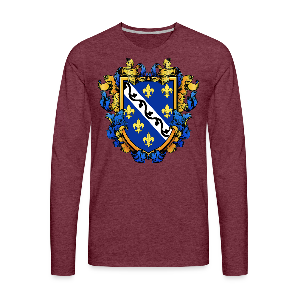 Kraljevina Bosna | Majica dugi rukav - heather burgundy