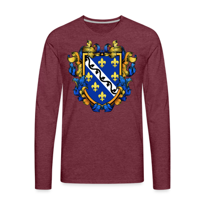 Kraljevina Bosna | Majica dugi rukav - heather burgundy