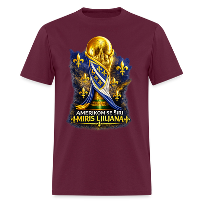 Miris ljiljana | Majica Kratki Rukav - burgundy