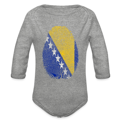 Otisak Bosnanski | Bodi dugi rukav - heather grey