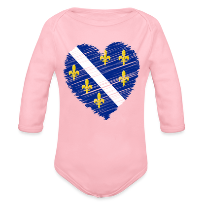 Srce ljiljana | Bodi dugi rukav - light pink