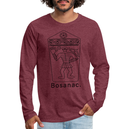 Bosanac na stećku | Majica dugi rukav - heather burgundy