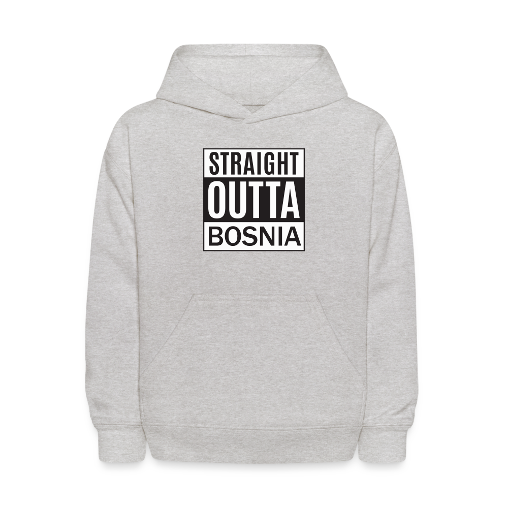 Straight outta Bosnia | Djeciji duks - heather gray