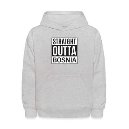Straight outta Bosnia | Djeciji duks - heather gray
