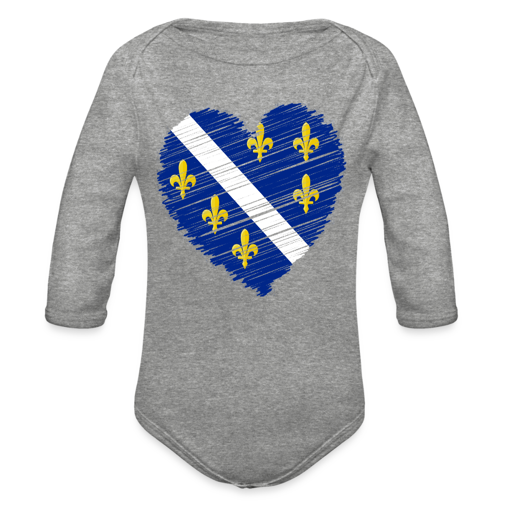 Srce ljiljana | Bodi dugi rukav - heather grey