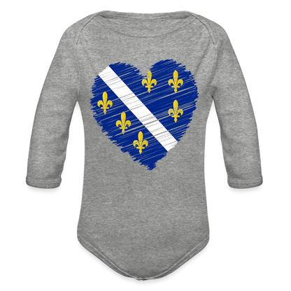 Srce ljiljana | Bodi dugi rukav - heather grey