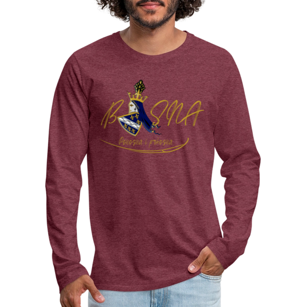 Bosna | Majica dugi rukav - heather burgundy
