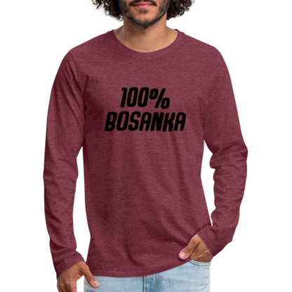 100% Bosanka | Majica dugi rukav - heather burgundy