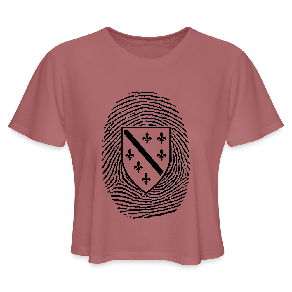 Otisak Bosanski | Kratka zenska majica - mauve