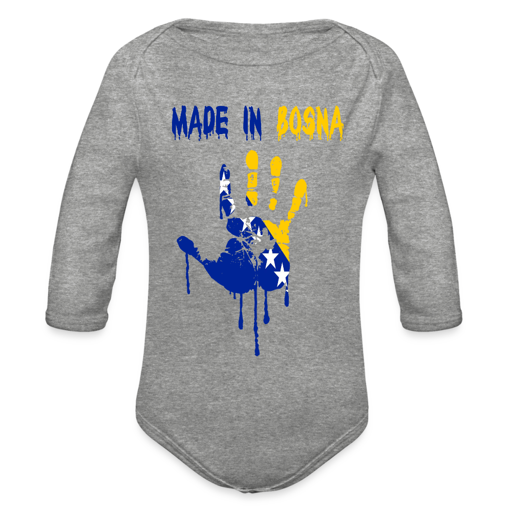 Made in Bosnia | Bodi dugi rukav - heather grey