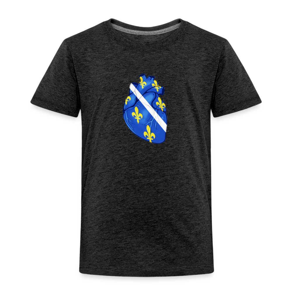 Srce ljiljan | Djecija majica - charcoal grey