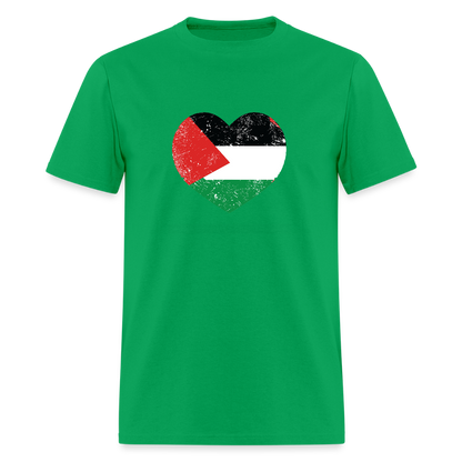 Srce uz Palestina | Majica Kratki Rukav - bright green