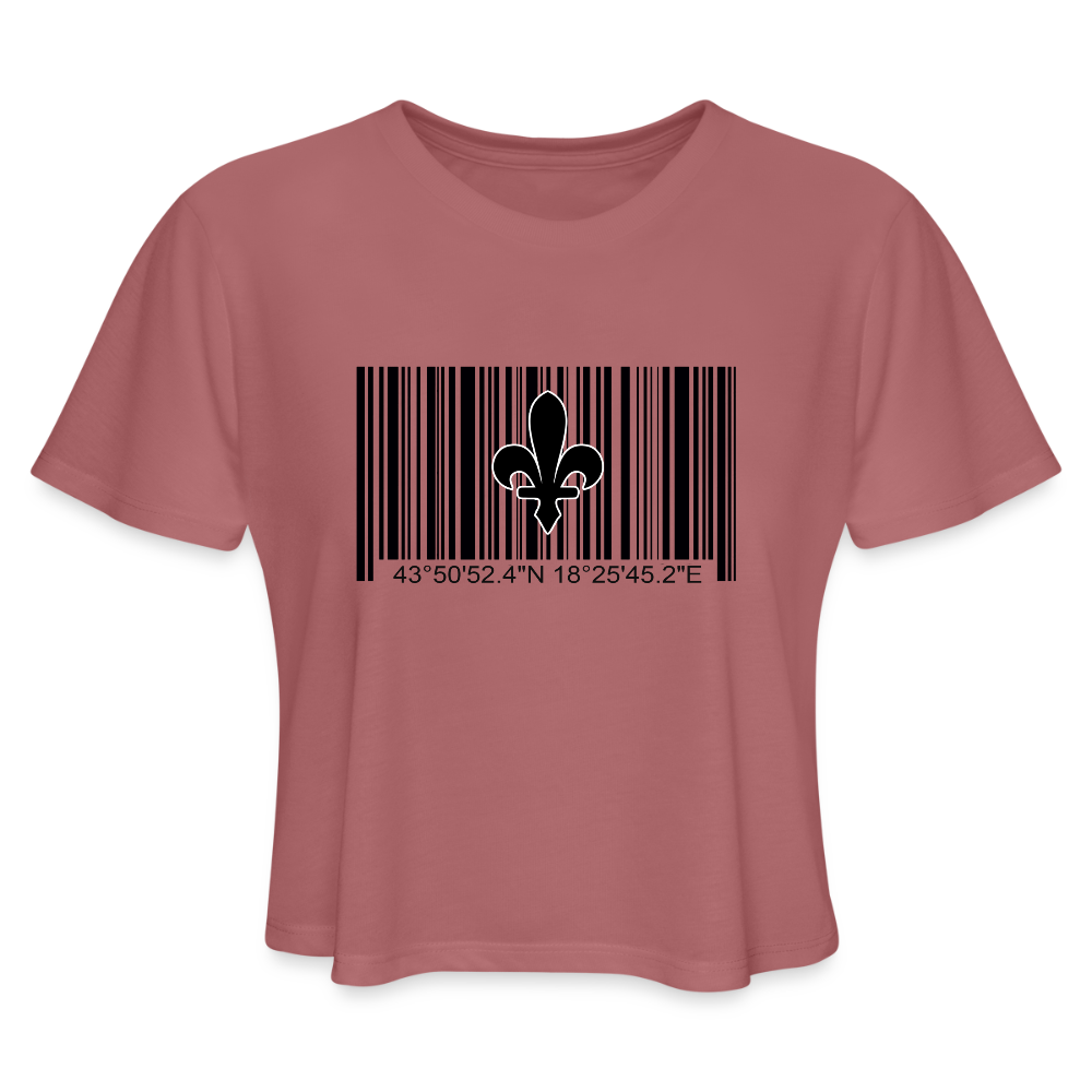 Barcode Ljiljan | Kratka zenska majica - mauve