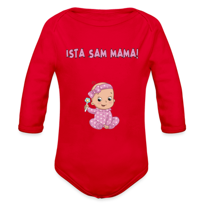 Ista sam mama | Bodi dugi rukav - red