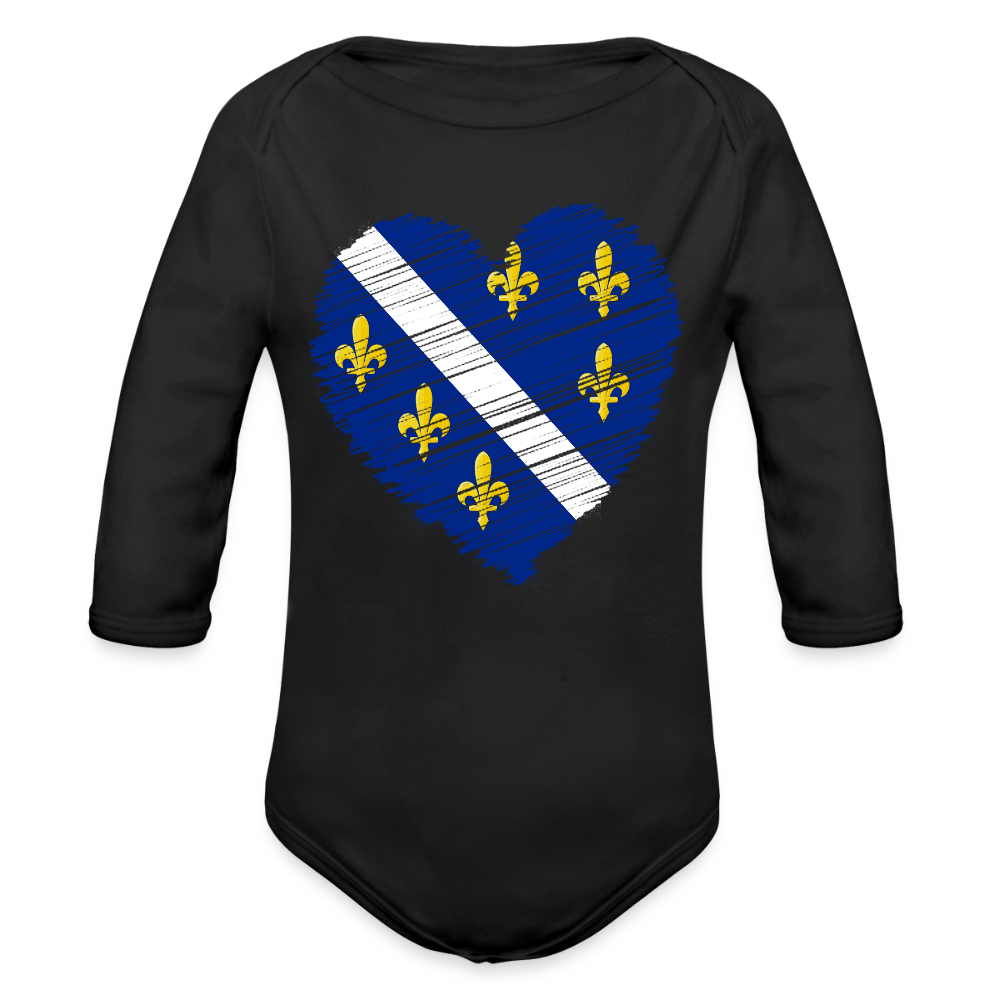 Srce ljiljana | Bodi dugi rukav - black