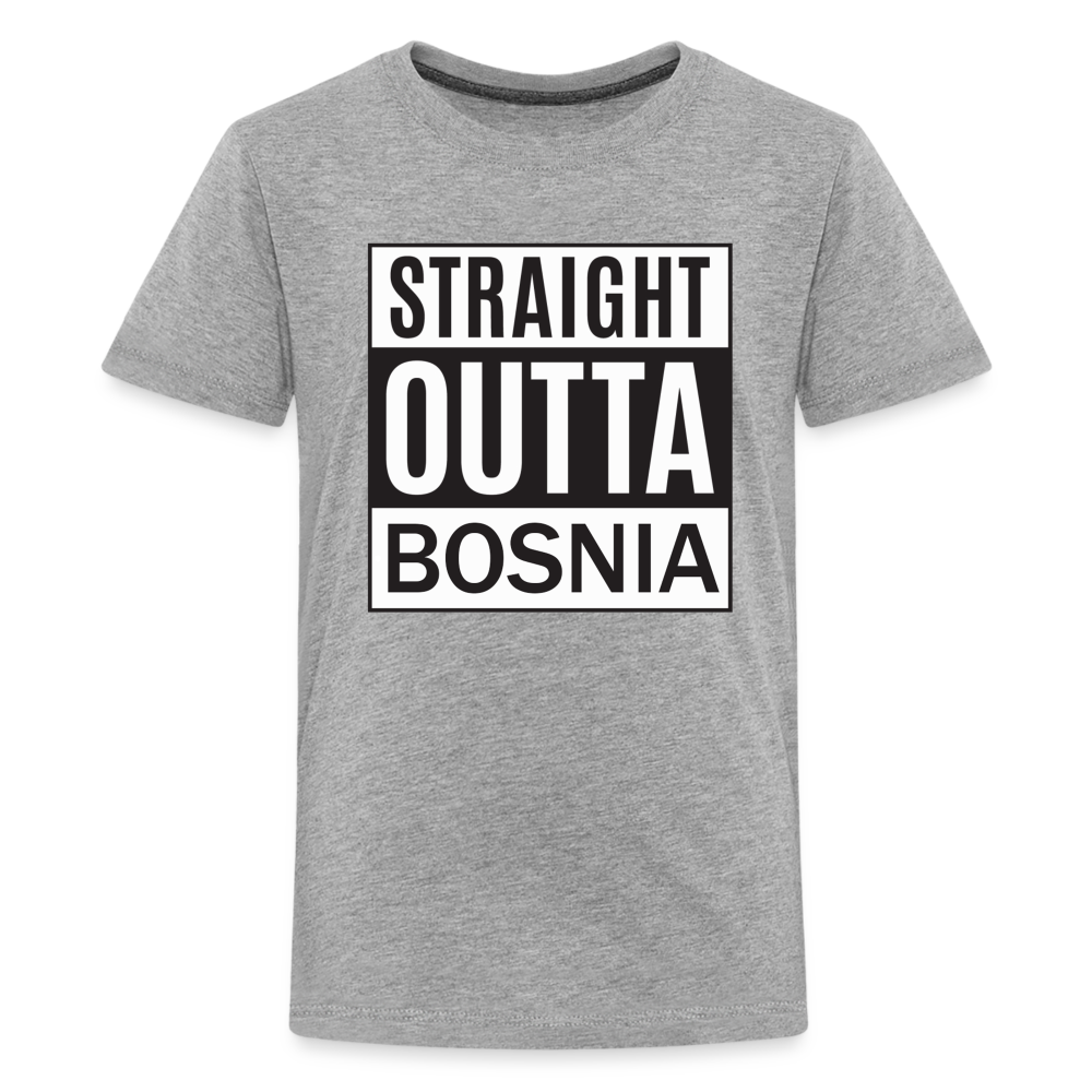 Straight outta Bosnia | Djecija majica - heather gray