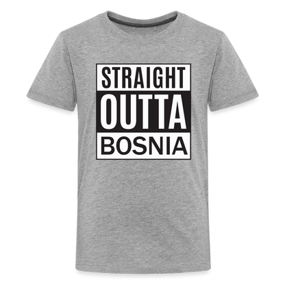 Straight outta Bosnia | Djecija majica - heather gray