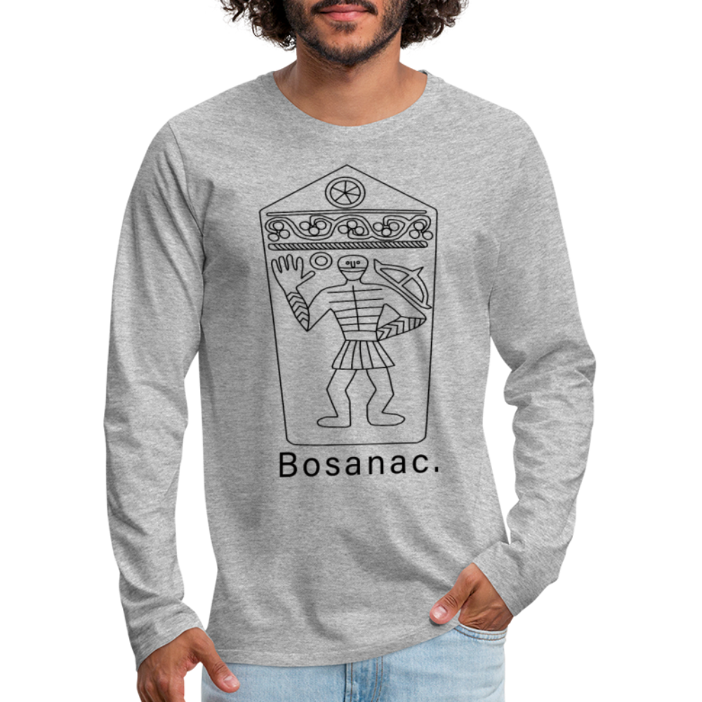 Bosanac na stećku | Majica dugi rukav - heather gray