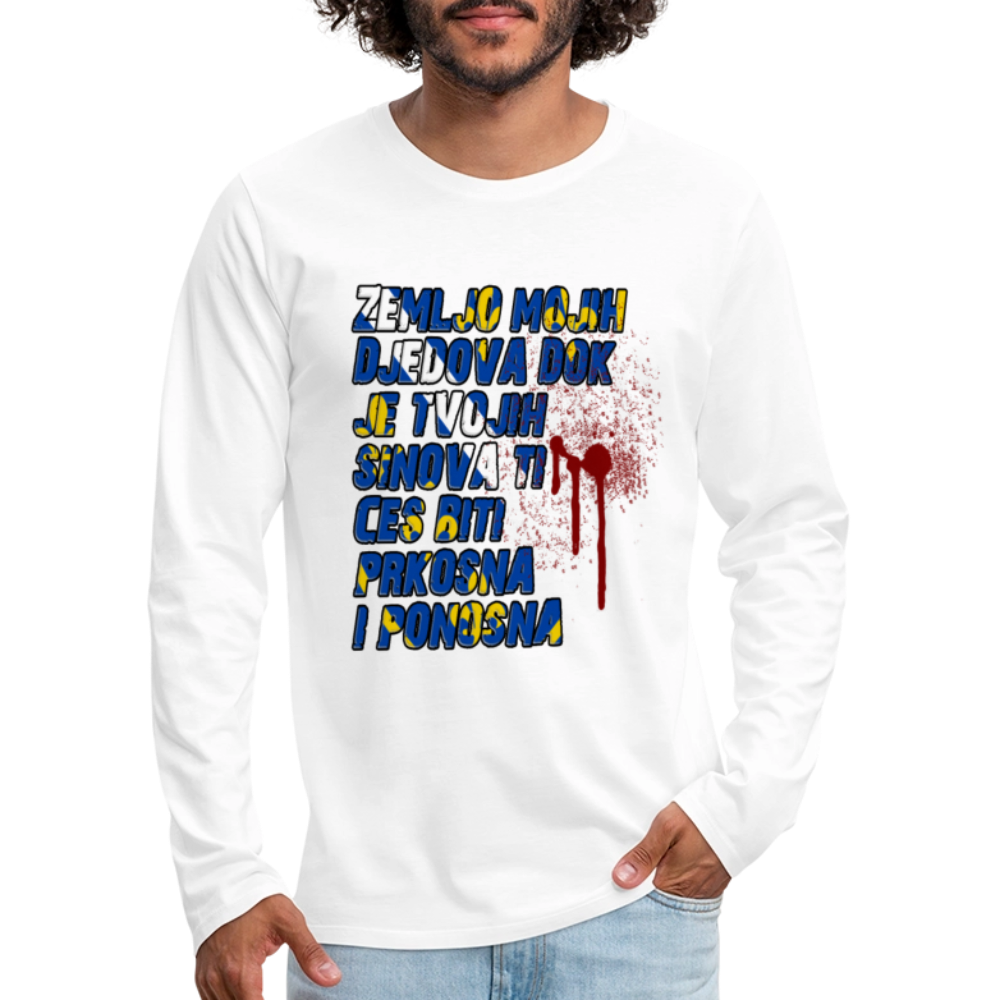 Zemljo mojih djedova | Majica dugi rukav - white