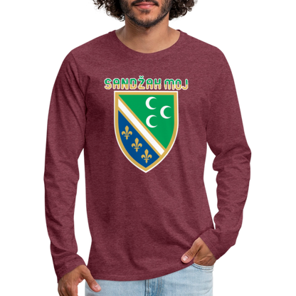 Sandžak moj | Majica dugi rukav - heather burgundy