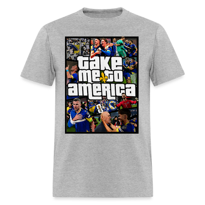Take Me To America GTA | Majica Kratki Rukav - heather gray