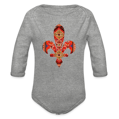 Cilim Bosanksi u ljiljanu | Bodi dugi rukav - heather grey