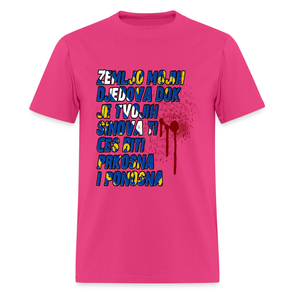 Zemljo mojih djedova | Majica kratki rukav - fuchsia