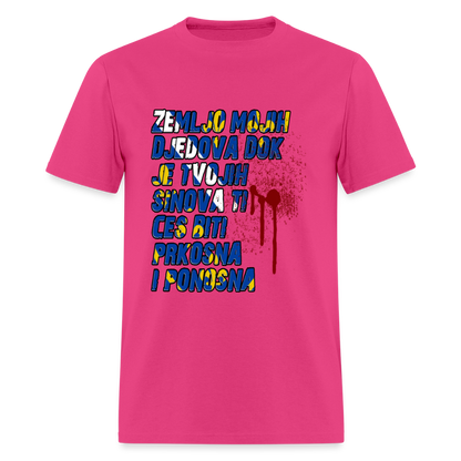 Zemljo mojih djedova | Majica kratki rukav - fuchsia