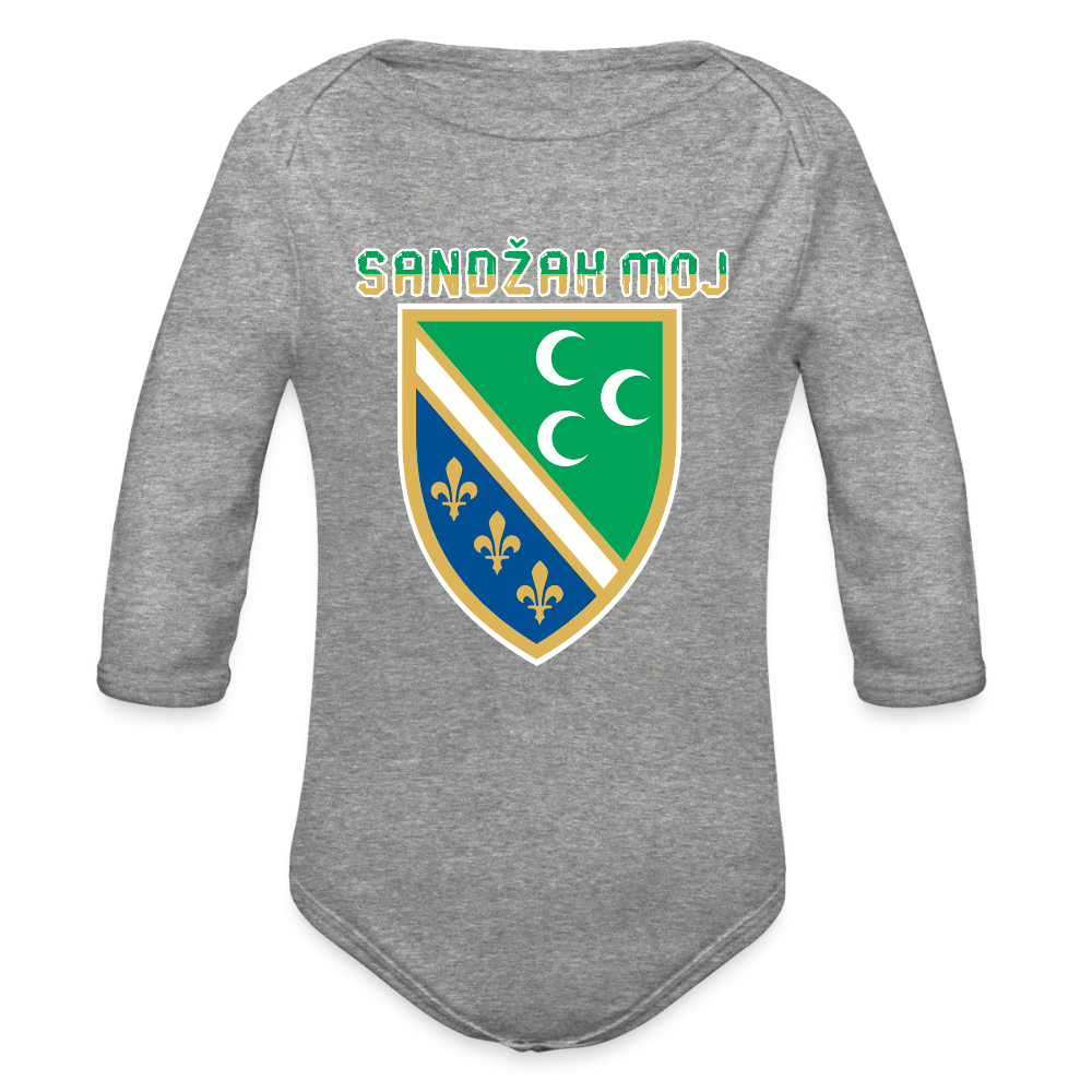 Sandžak moj | Bodi dugi rukav - heather grey