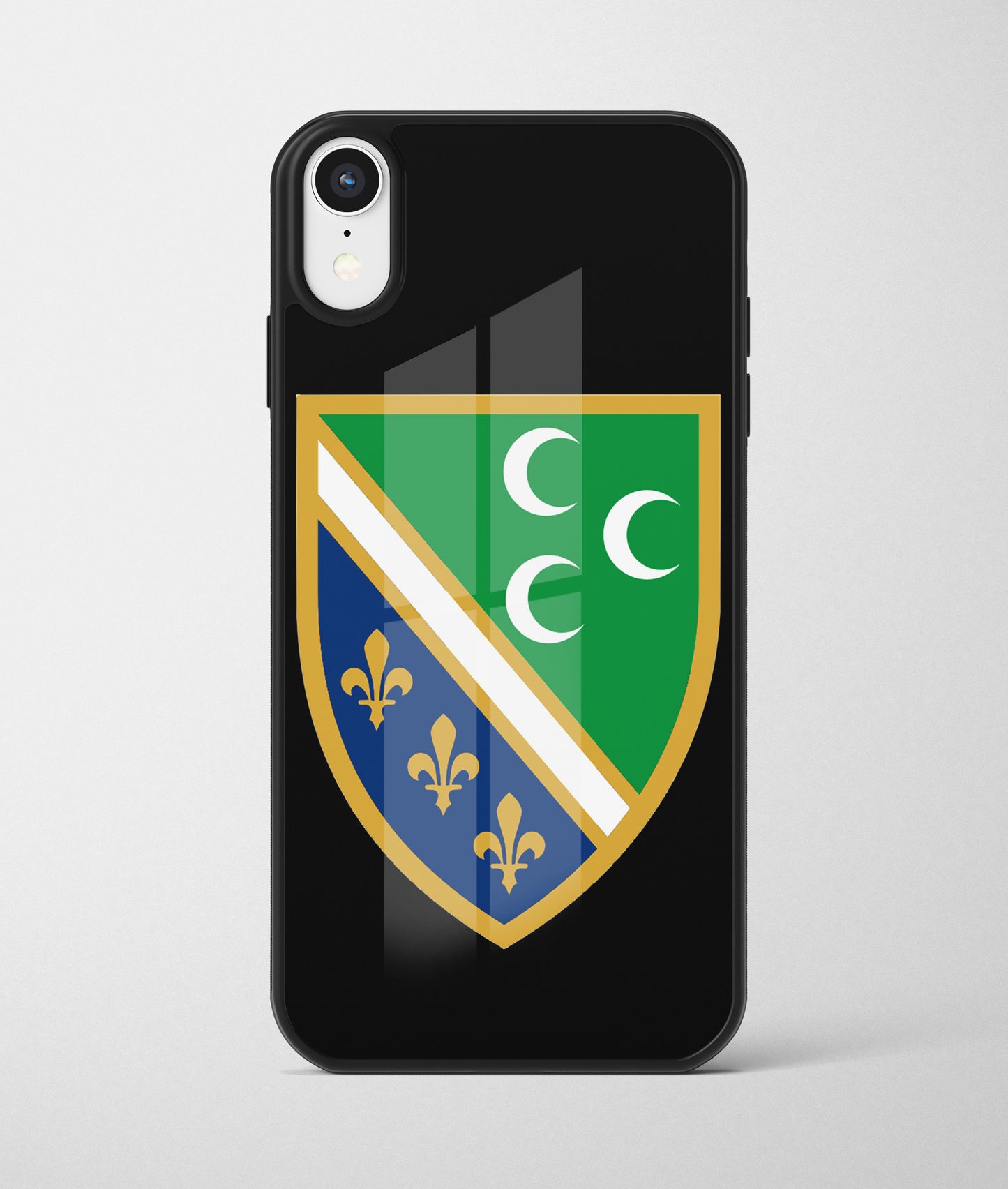 Sandzak | Premium Staklena Maskica sa motivom ljiljana – patriotski simbol Bosne i Hercegovine