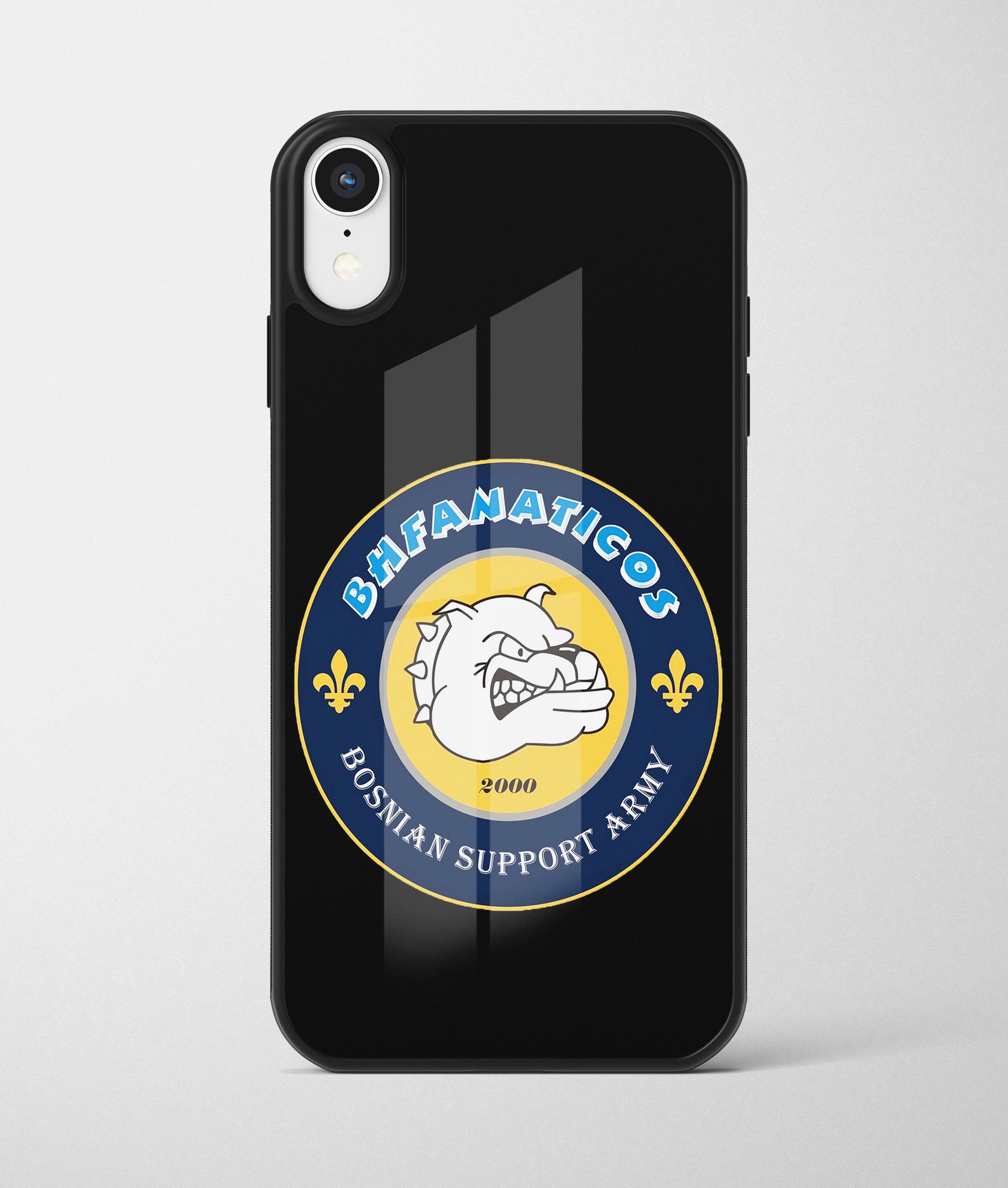 BHFanaticos | Premium Staklena Maskica sa motivom ljiljana – patriotski simbol Bosne i Hercegovine