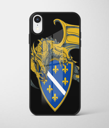 Cuvari Bosne | Premium Staklena Maskica sa motivom ljiljana – patriotski simbol Bosne i Hercegovine