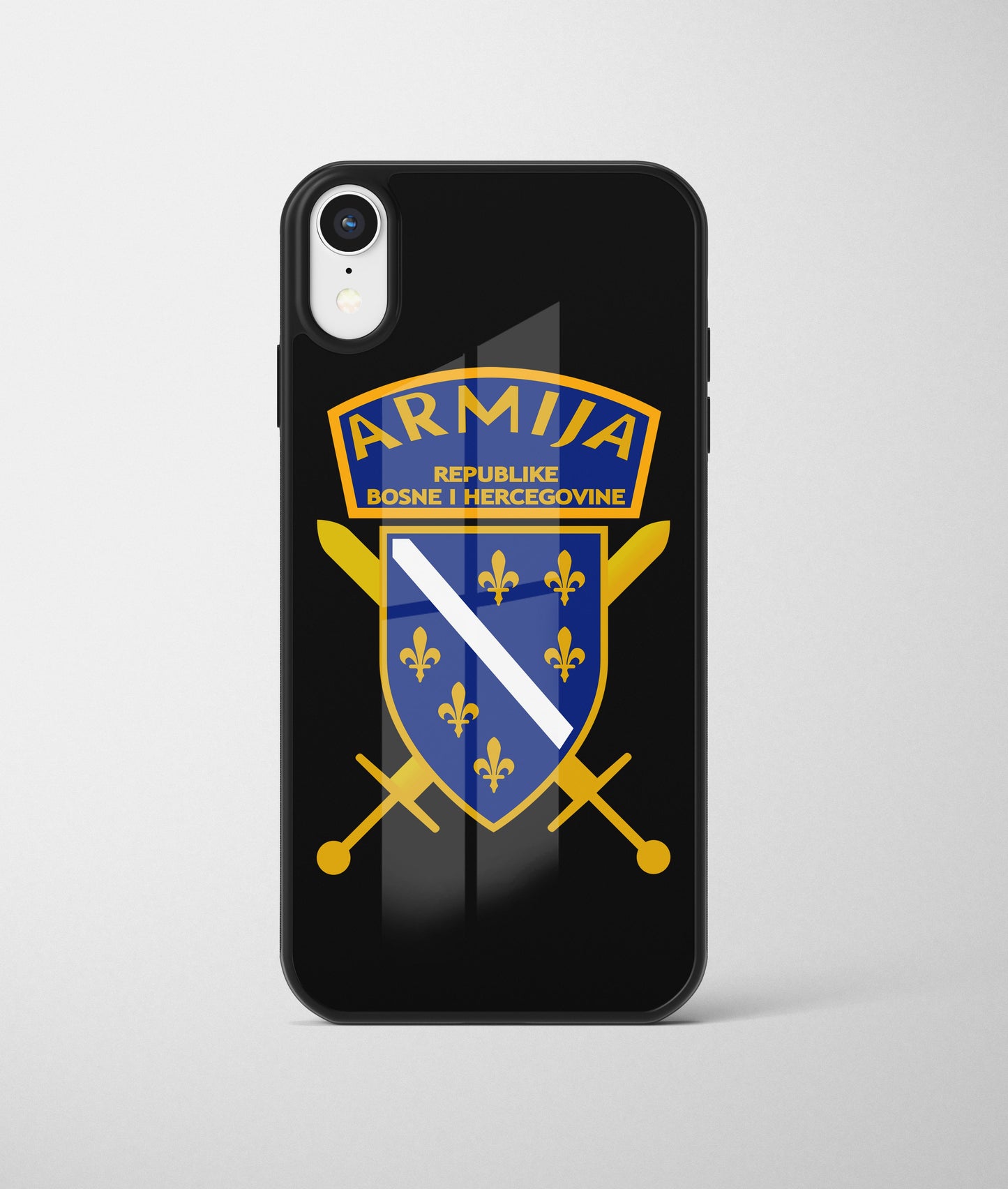 armija rbih | premium staklena maskica – maskica sa grbom rbih