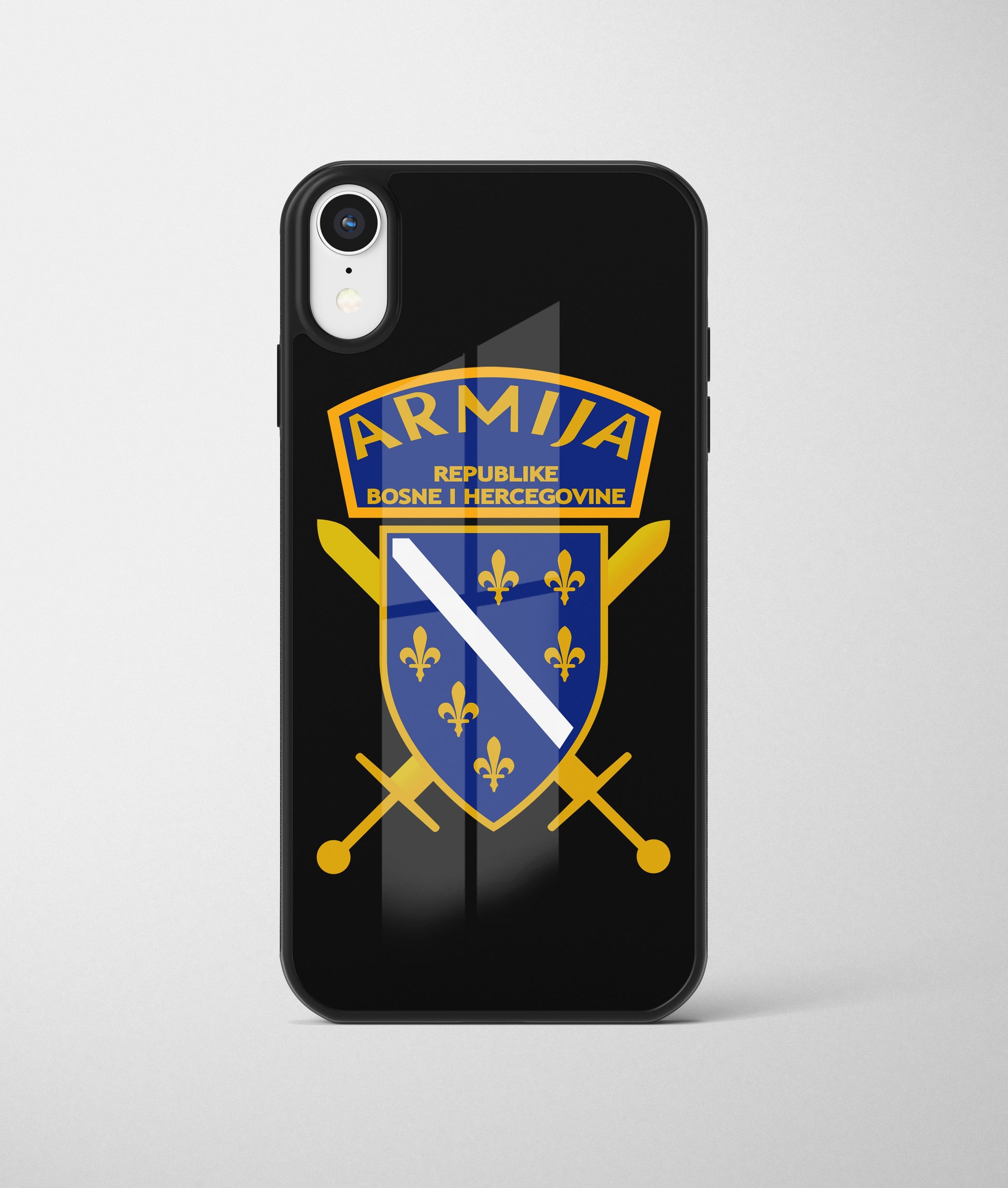 armija rbih | premium staklena maskica – maskica sa grbom rbih