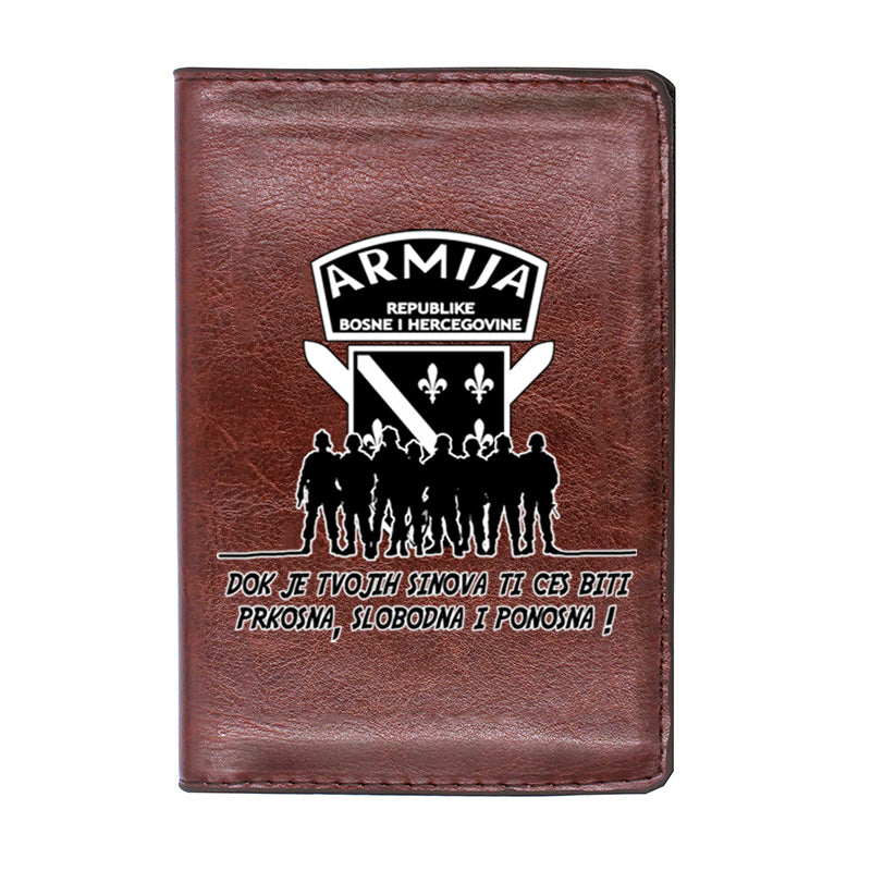 Dok je tvojih sinova... | Futrola za pasoš sa motivom ljiljana š€“ patriotski simbol Bosne i Hercegovine