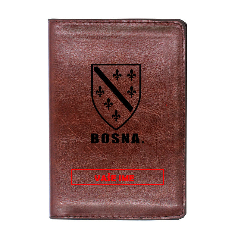 RBiH i vaše ime | Futrola za pasoš sa motivom ljiljana š€“ patriotski simbol Bosne i Hercegovine