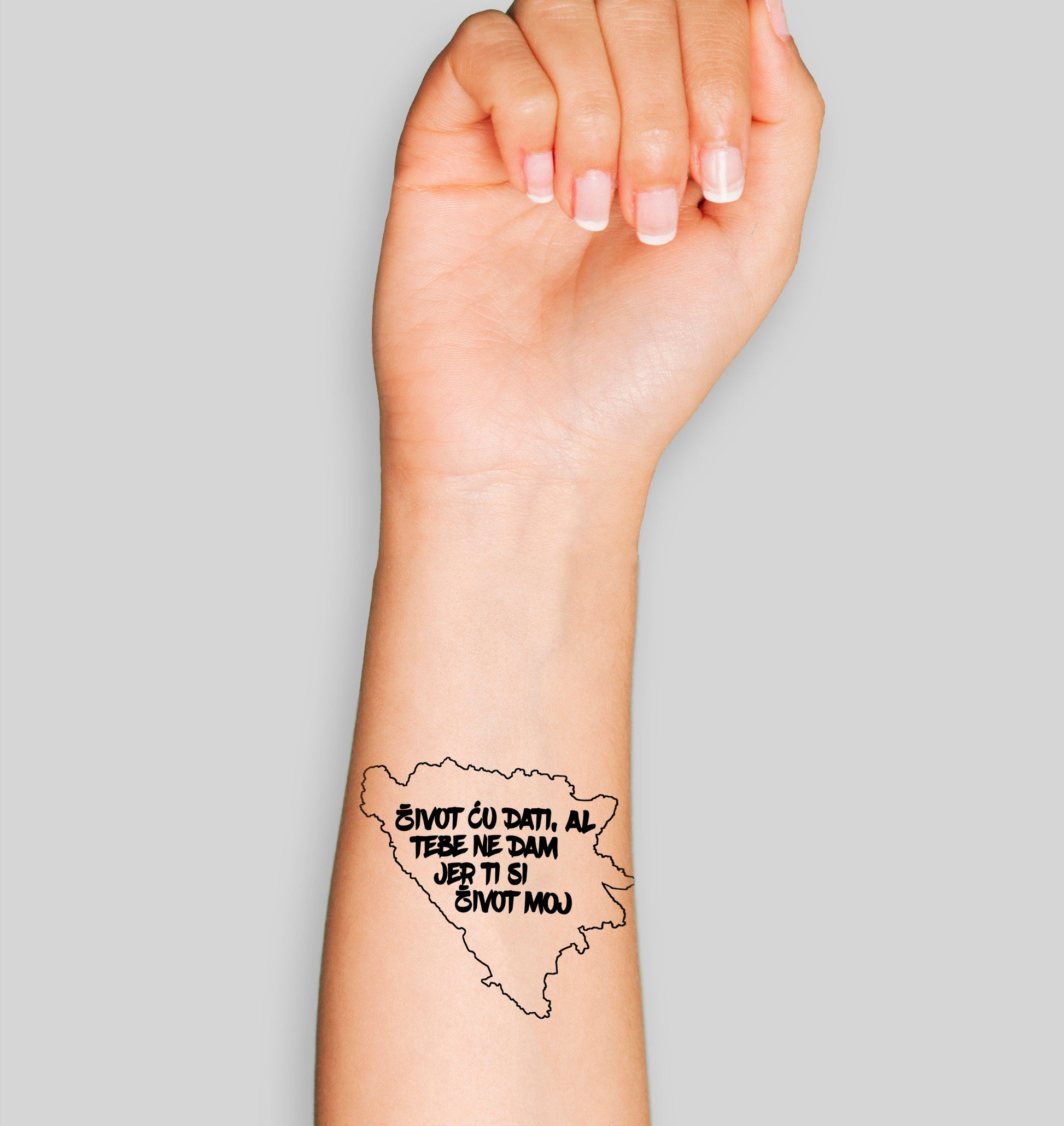 život ću dati al tebe ne dam | privremena tetovaza – proizvod iz moja bosna shop