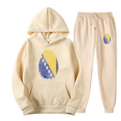 Otisak Bosanski | Set Duks i Trenerka sa motivom ljiljana â€“ patriotski simbol Bosne i Hercegovine