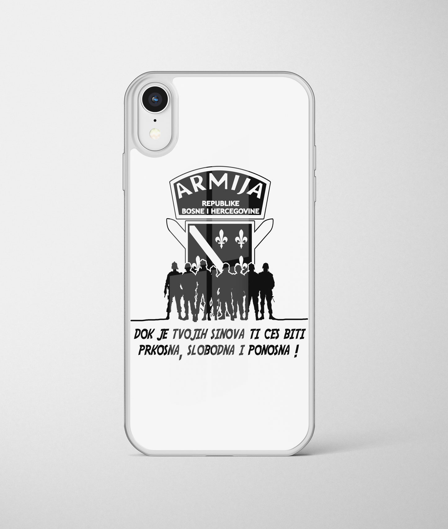 Sinovi Bosne | Premium Staklena Maskica sa motivom ljiljana – patriotski simbol Bosne i Hercegovine