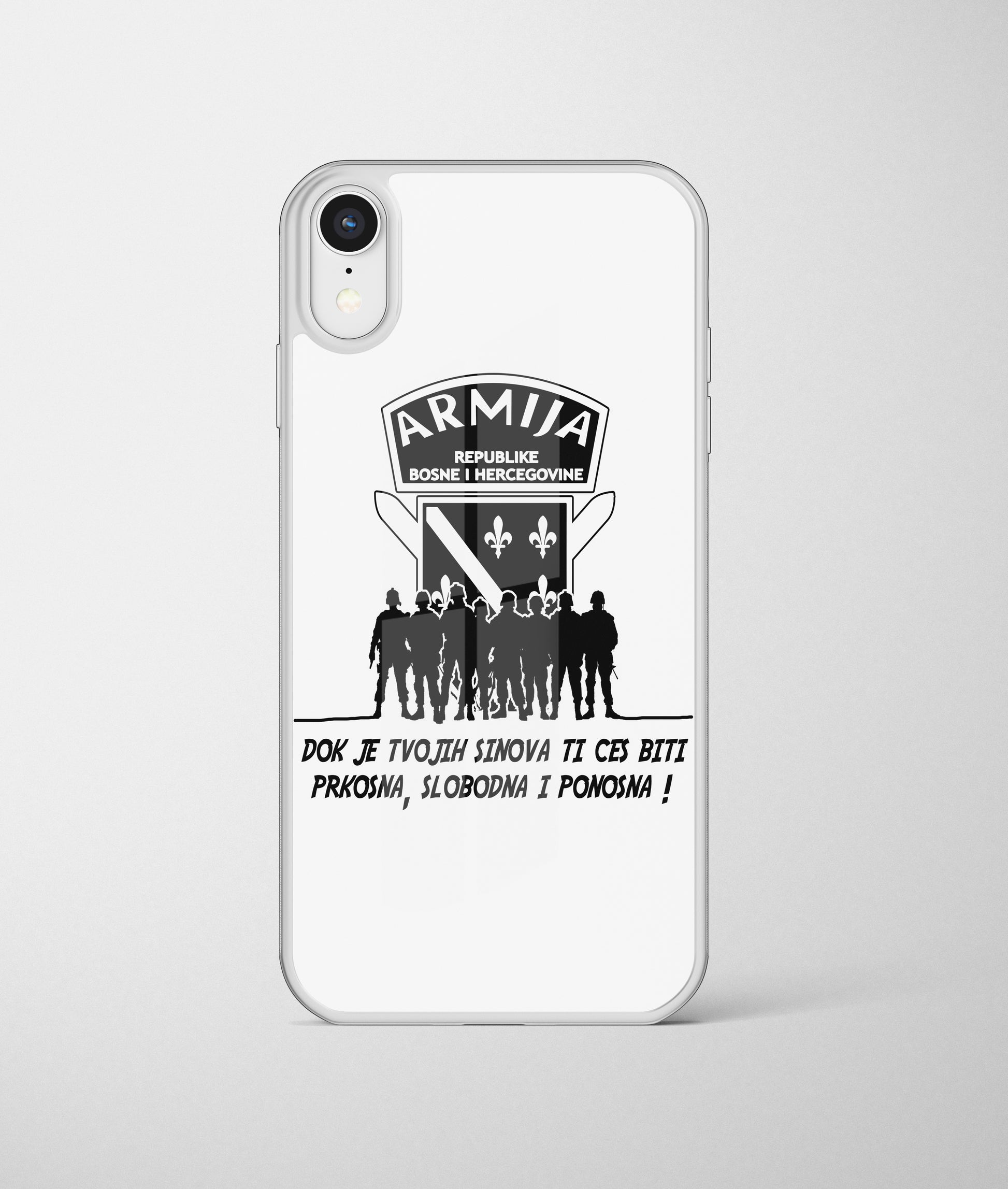 Sinovi Bosne | Premium Staklena Maskica sa motivom ljiljana – patriotski simbol Bosne i Hercegovine