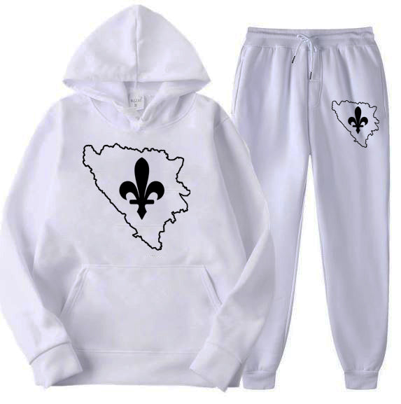 Granice Bosne | Set Duks i Trenerka sa motivom ljiljana â€“ patriotski simbol Bosne i Hercegovine