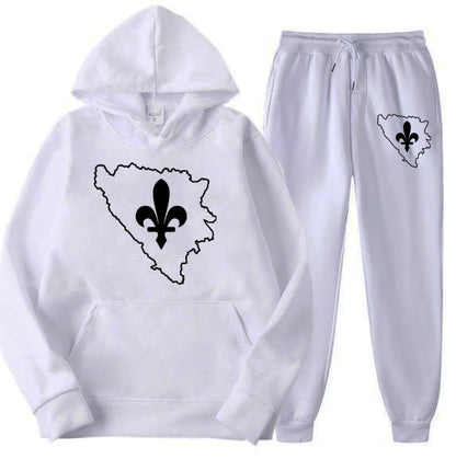 Granice Bosne | Set Duks i Trenerka sa motivom ljiljana â€“ patriotski simbol Bosne i Hercegovine