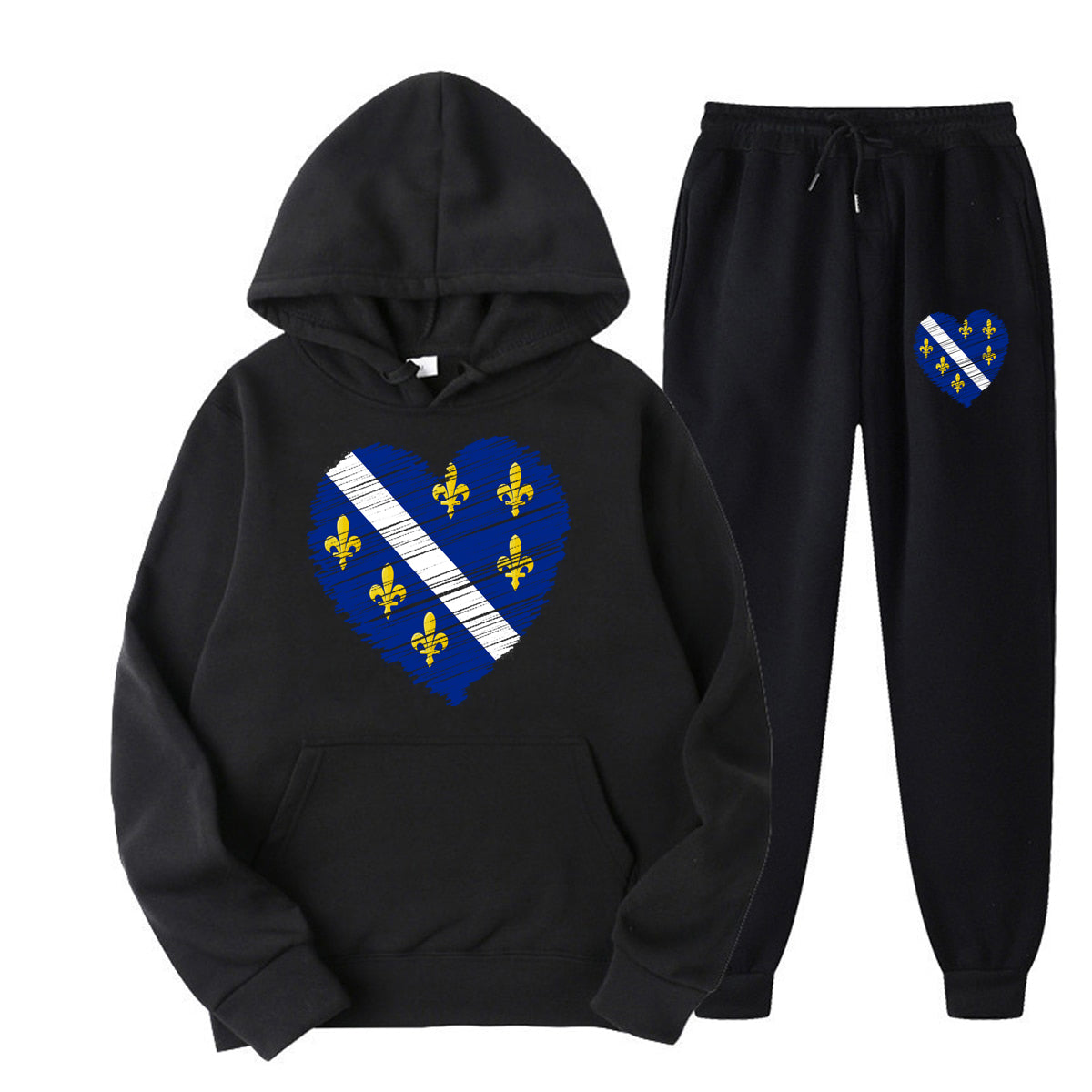 Srce ljiljanovo | Set Duks i Trenerka sa motivom ljiljana â€“ patriotski simbol Bosne i Hercegovine