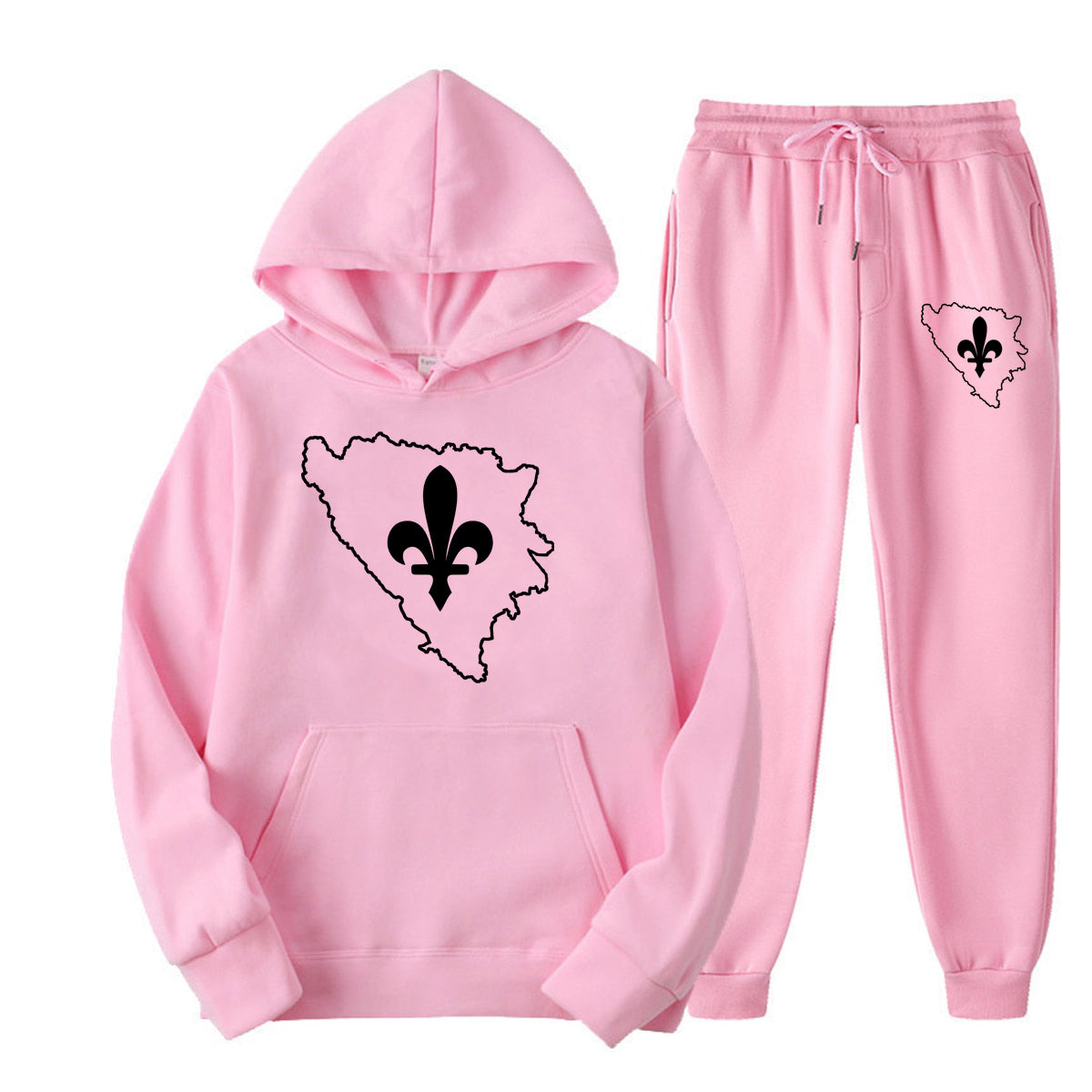 Granice Bosne | Set Duks i Trenerka sa motivom ljiljana â€“ patriotski simbol Bosne i Hercegovine