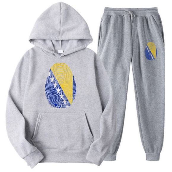 Otisak Bosanski | Set Duks i Trenerka sa motivom ljiljana â€“ patriotski simbol Bosne i Hercegovine