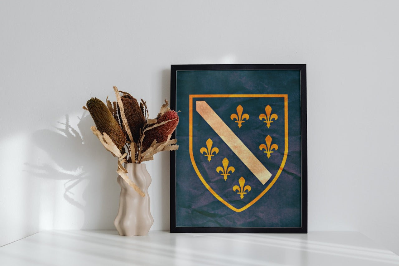 rbih gold | slika (poster) – slika sa grbom rbih i ljiljanima