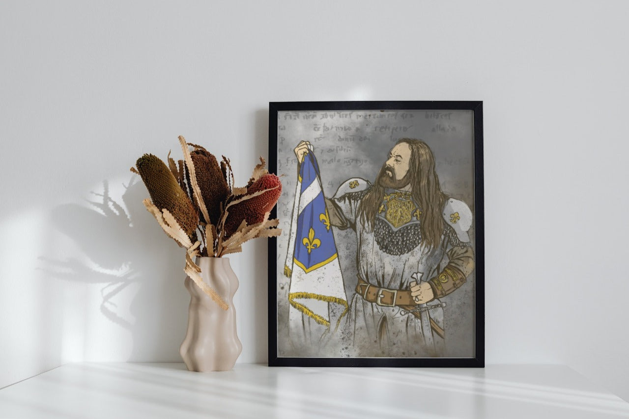 kralj tvrtko | slika (poster) – slika sa simbolima srednjovjekovne bosne i kotromanića